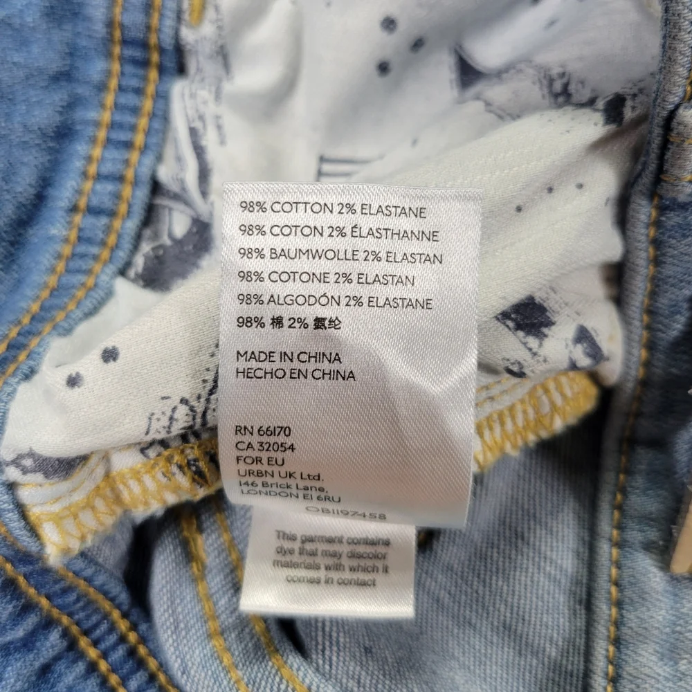 Pilcro Jean Shorts Women 26 Blue Floral Embroidered Slim Boyfriend Anthropologie